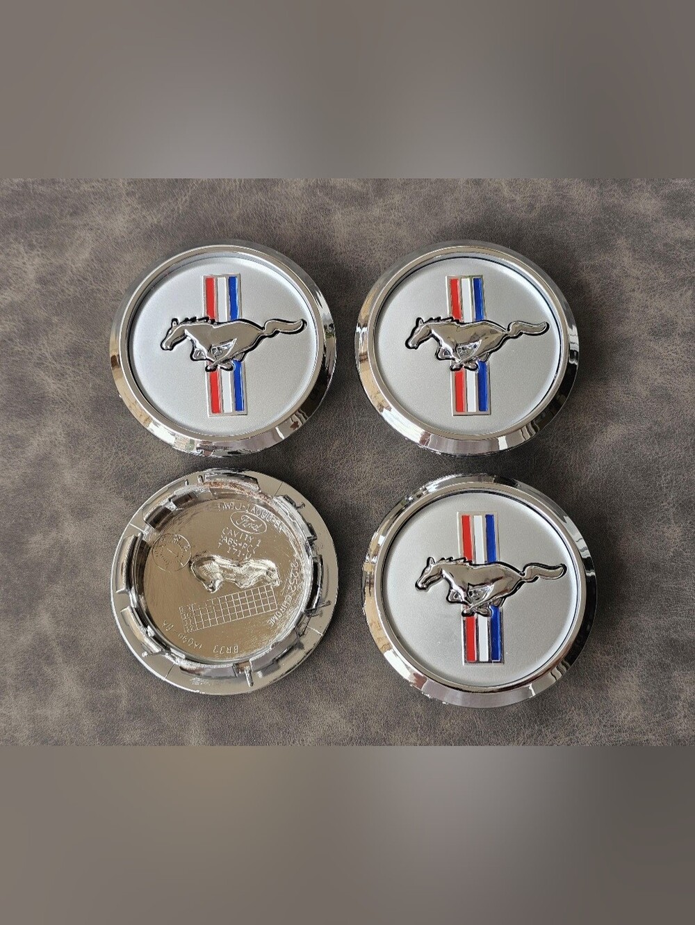 Mustang 68mm Horse Badge Wheel Center Caps Rim Caps Hub Caps 2.68"
